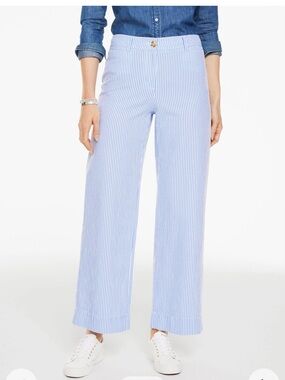Talbot's  SEERSUCKER WIDE ANKLE Pants Size